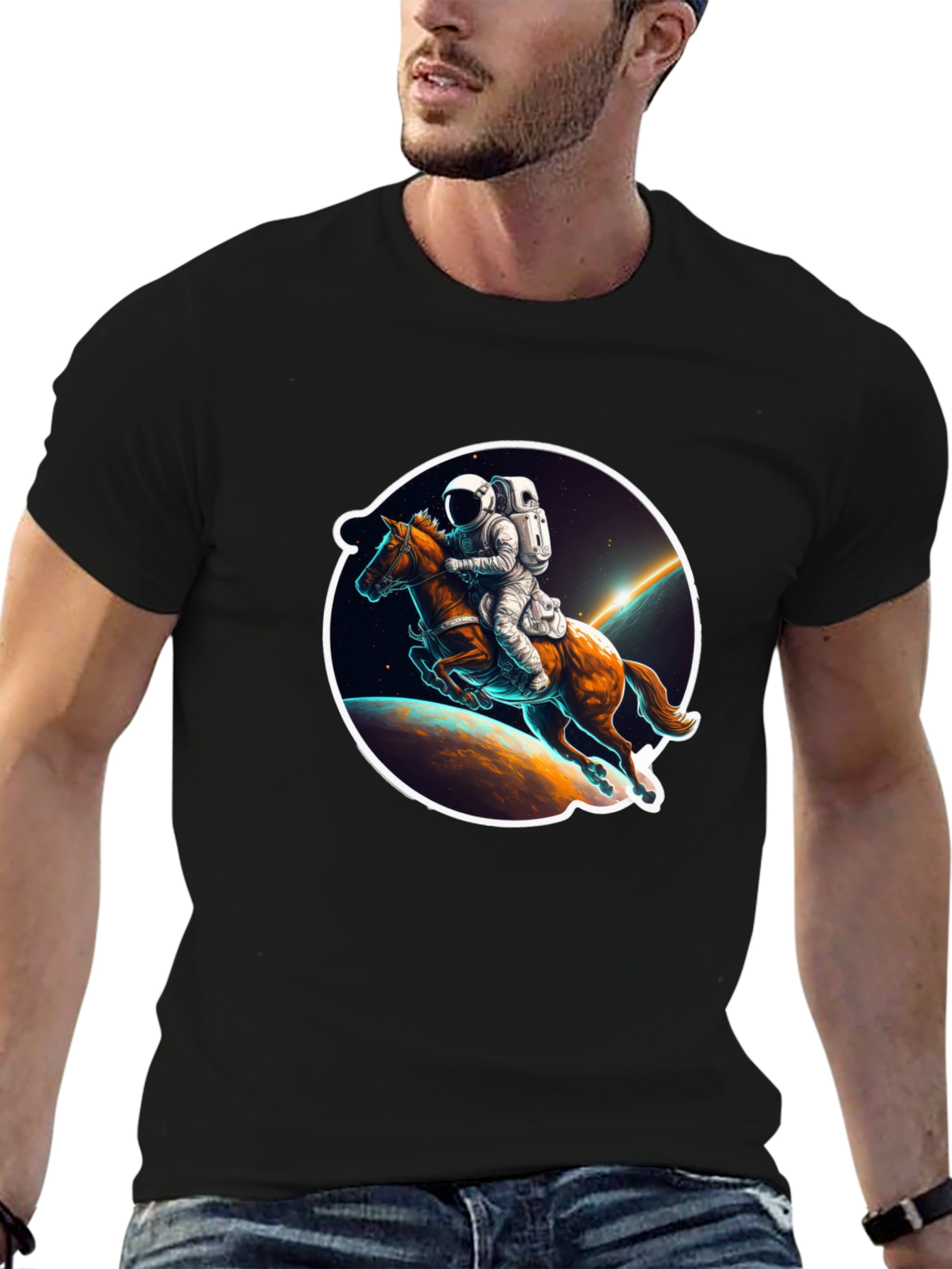 Astronaut Horse Riding T-Shirt