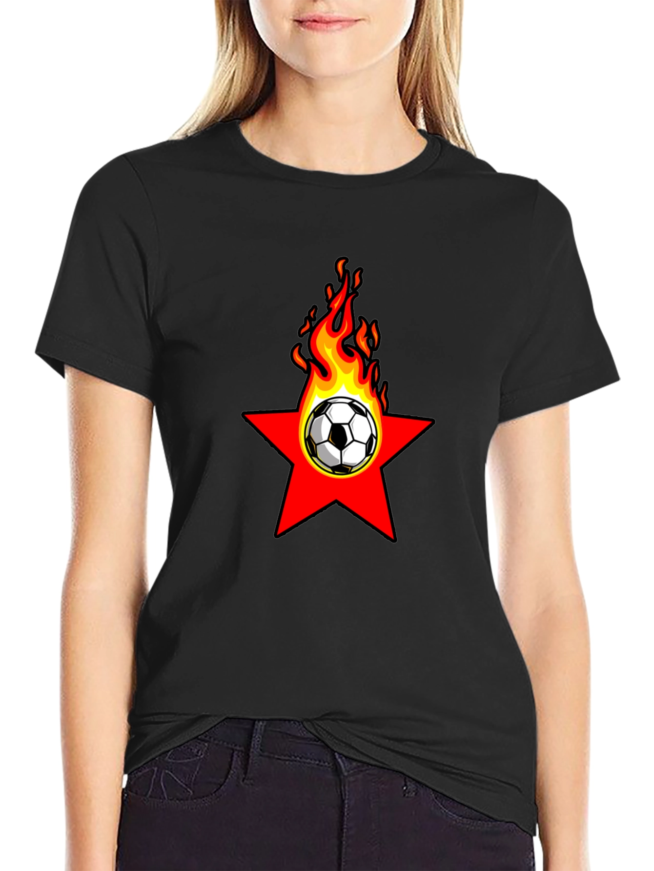 Fiery Soccer Star T-Shirt