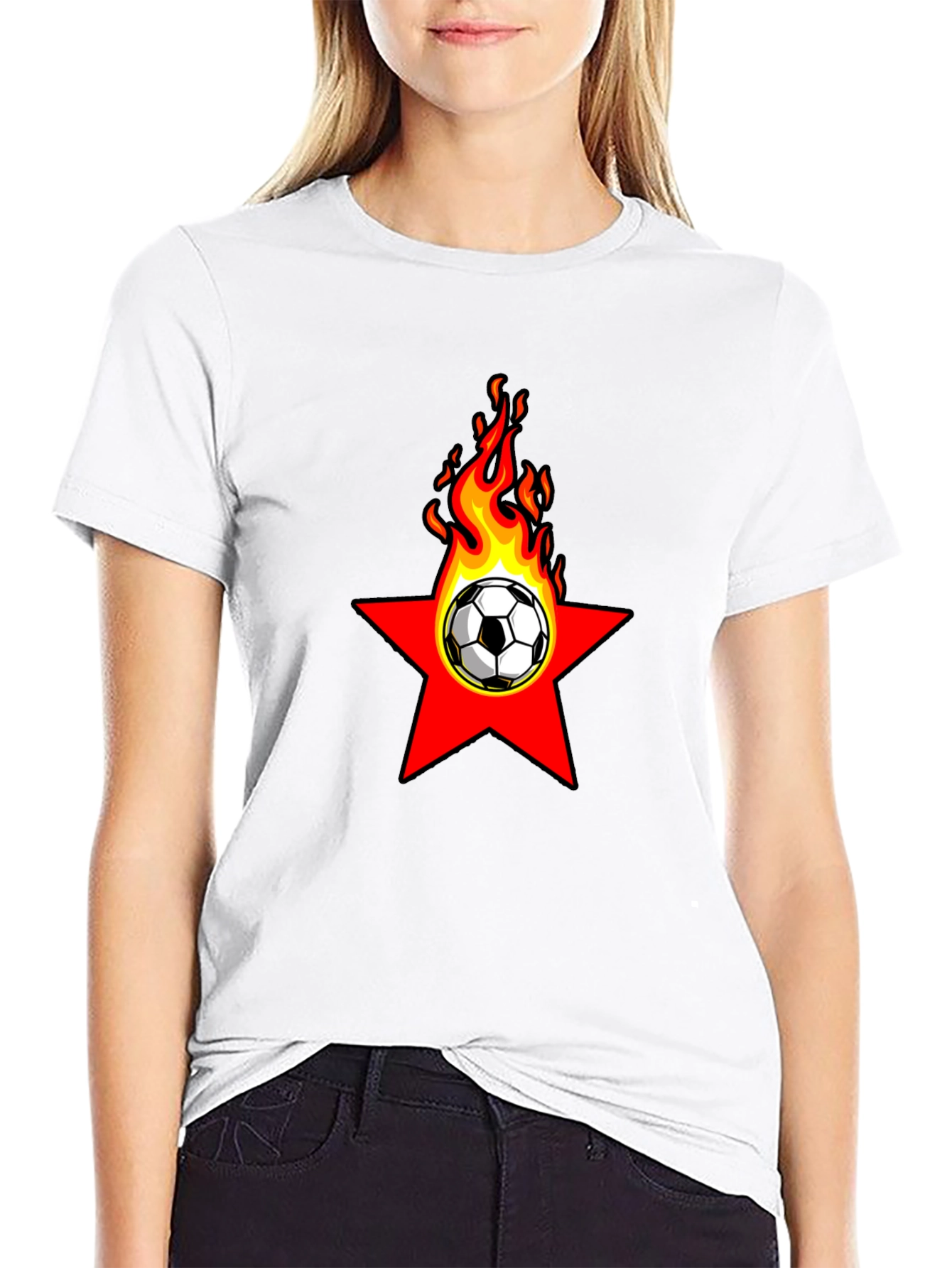 Fiery Soccer Star T-Shirt