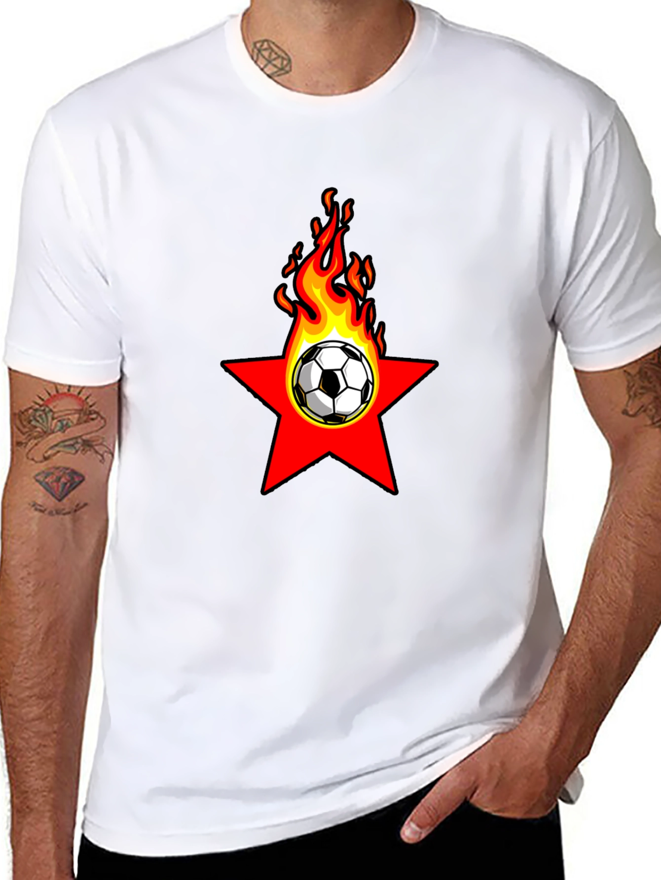 Fiery Soccer Star T-Shirt