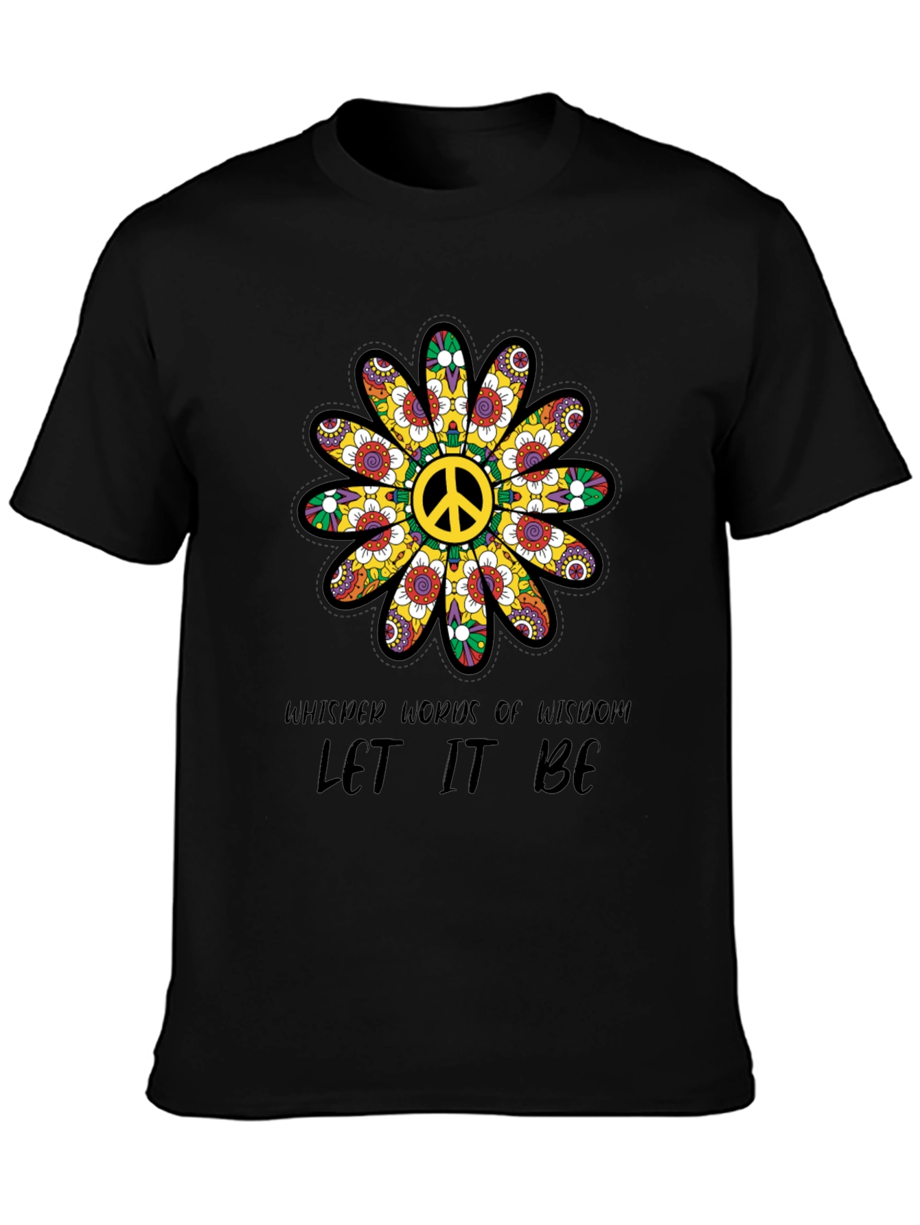 Peace Sign Flower T-Shirt - Let It Be