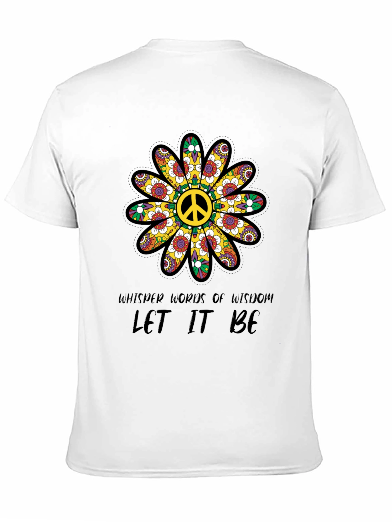 Peace Sign Flower T-Shirt - Let It Be