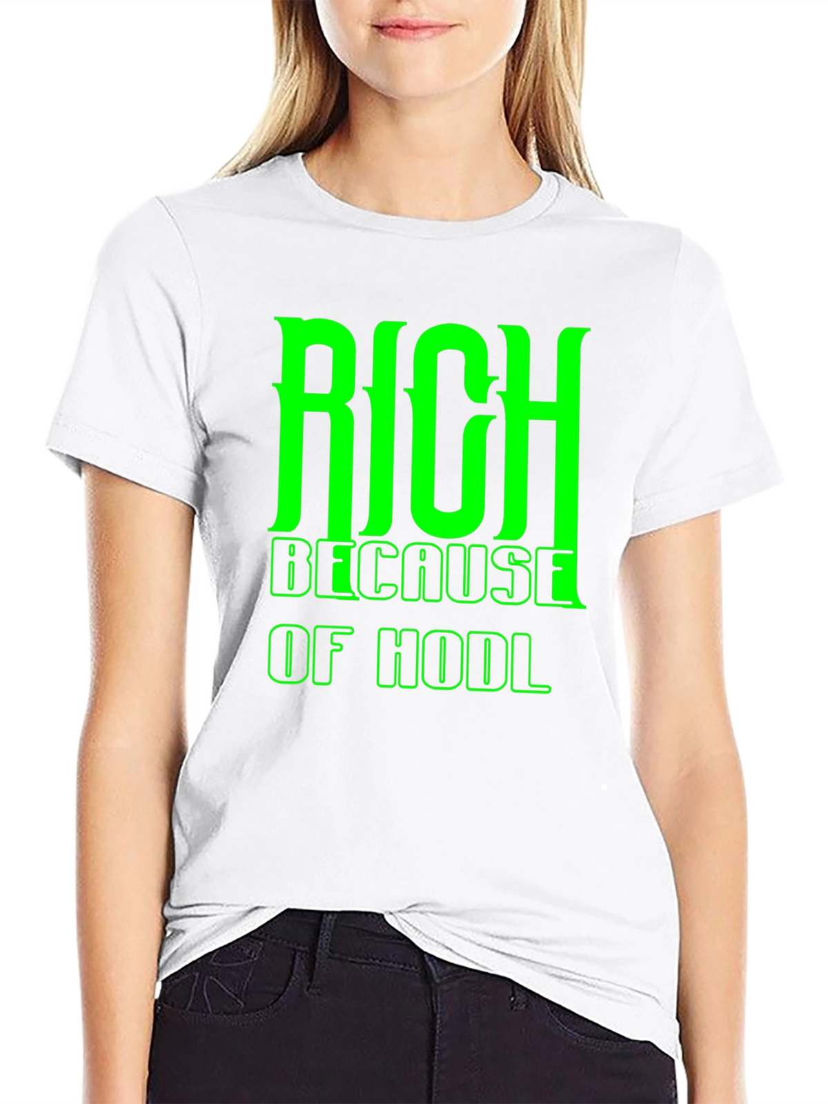 Rich Because of HODL Black T-Shirt