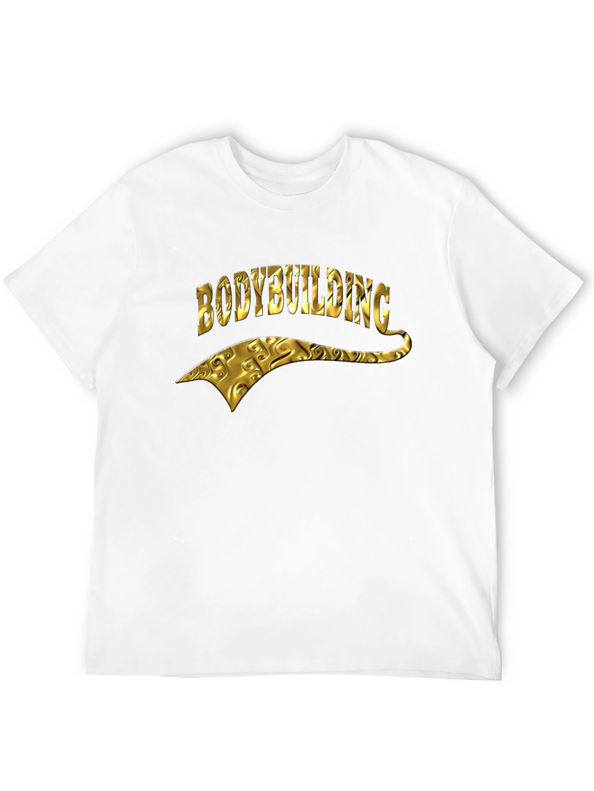 Bodybuilding Gold Graphic Black T-Shirt