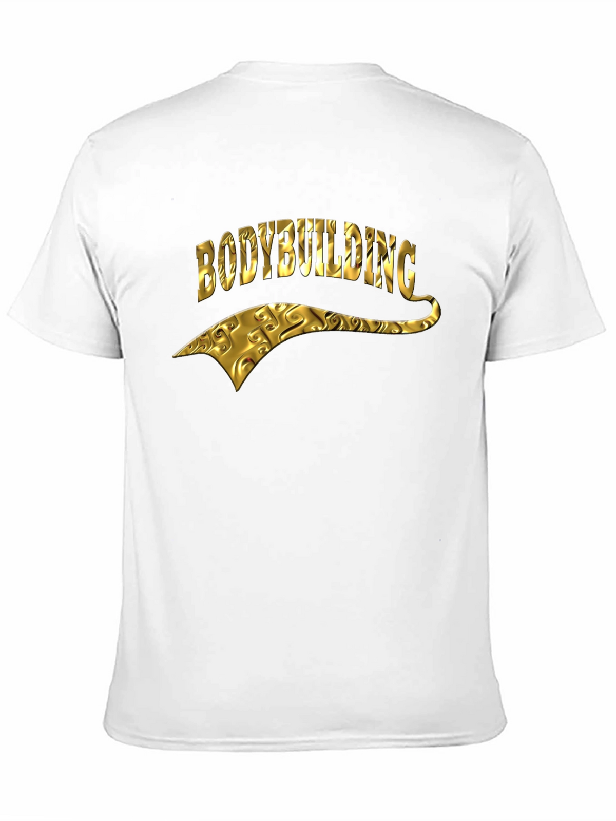 Bodybuilding Gold Graphic Black T-Shirt