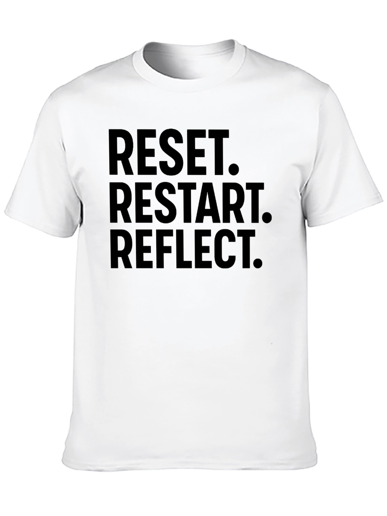 Reset Restart Reflect Graphic Tee - Black
