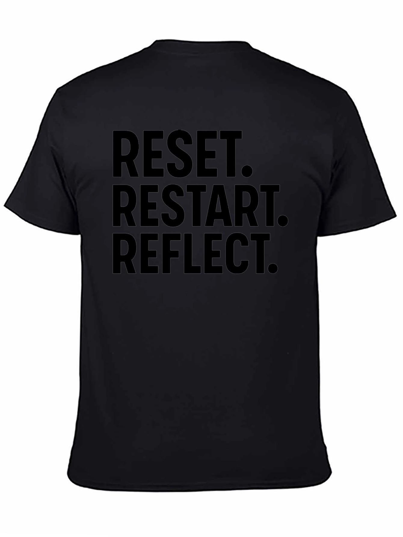 Reset Restart Reflect Graphic Tee - Black