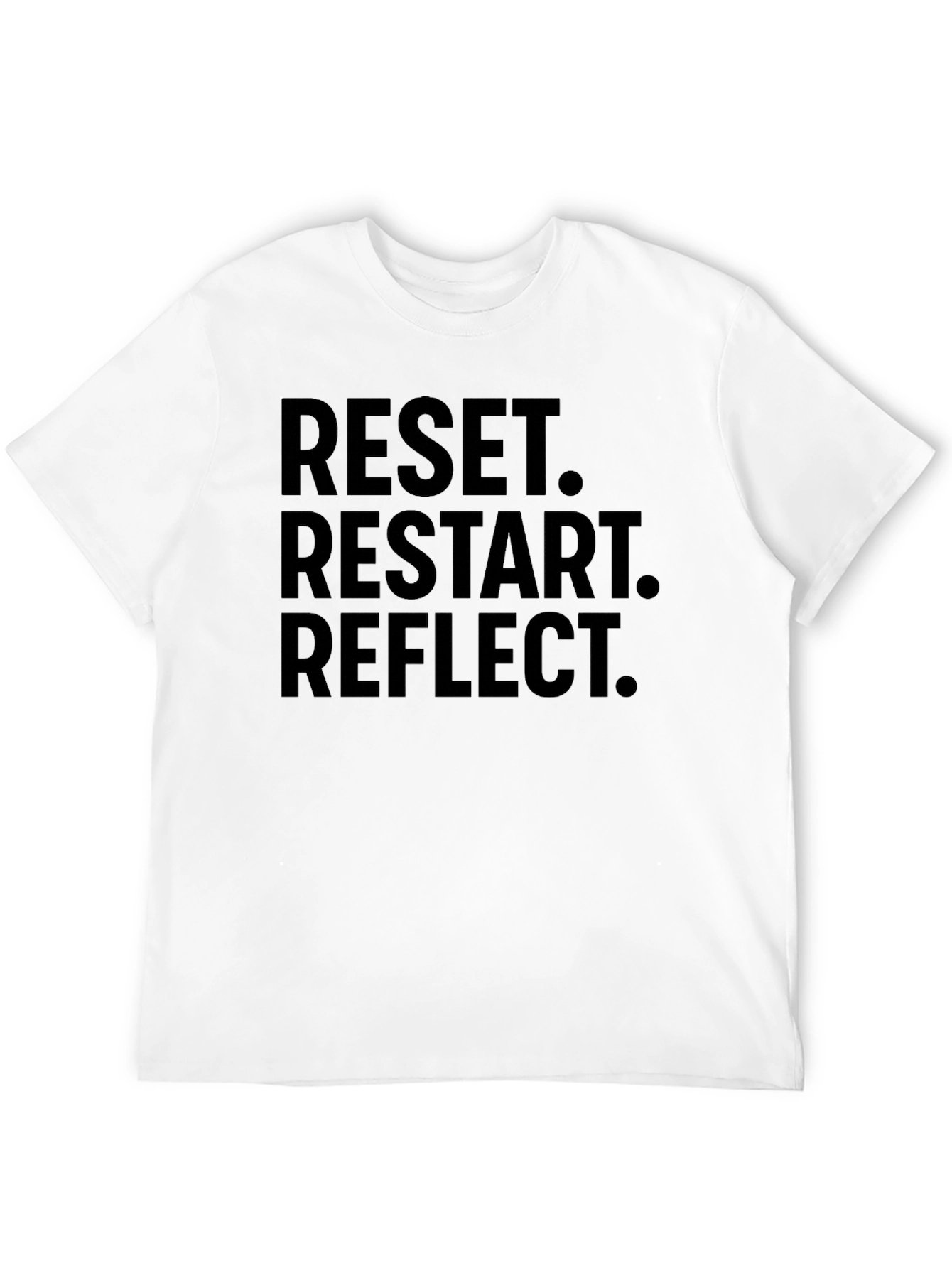 Reset Restart Reflect Graphic Tee - Black