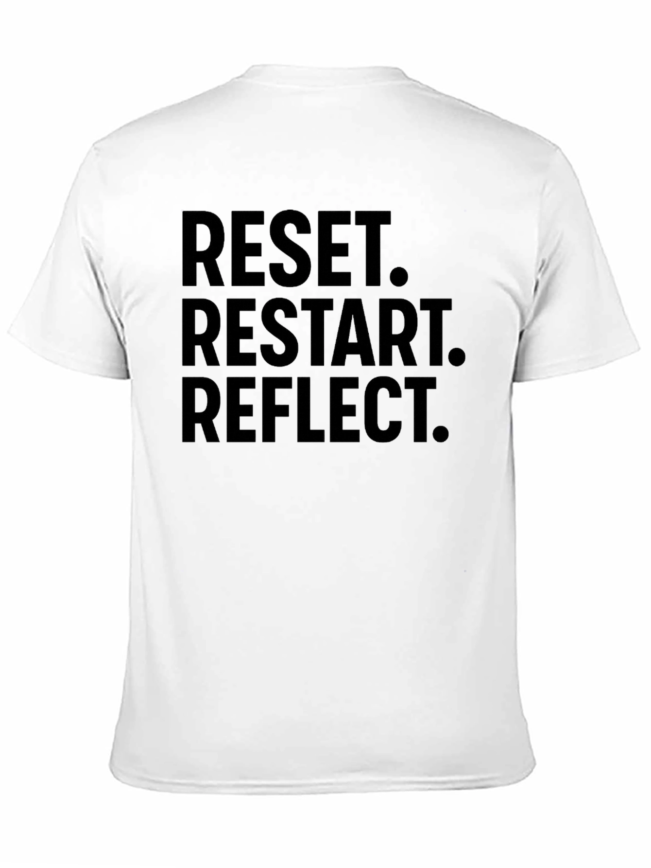 Reset Restart Reflect Graphic Tee - Black