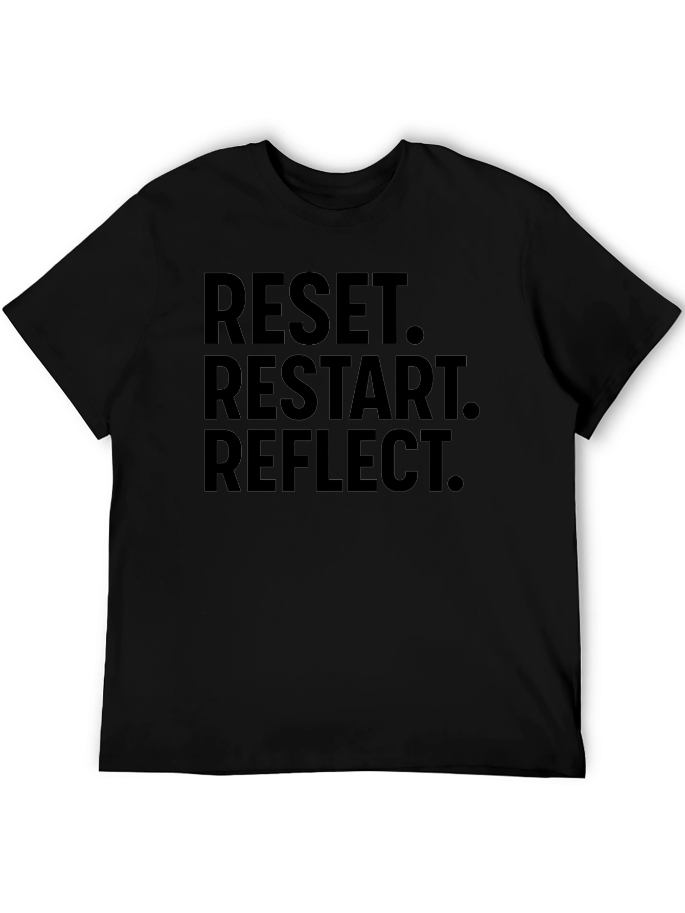 Reset Restart Reflect Graphic Tee - Black