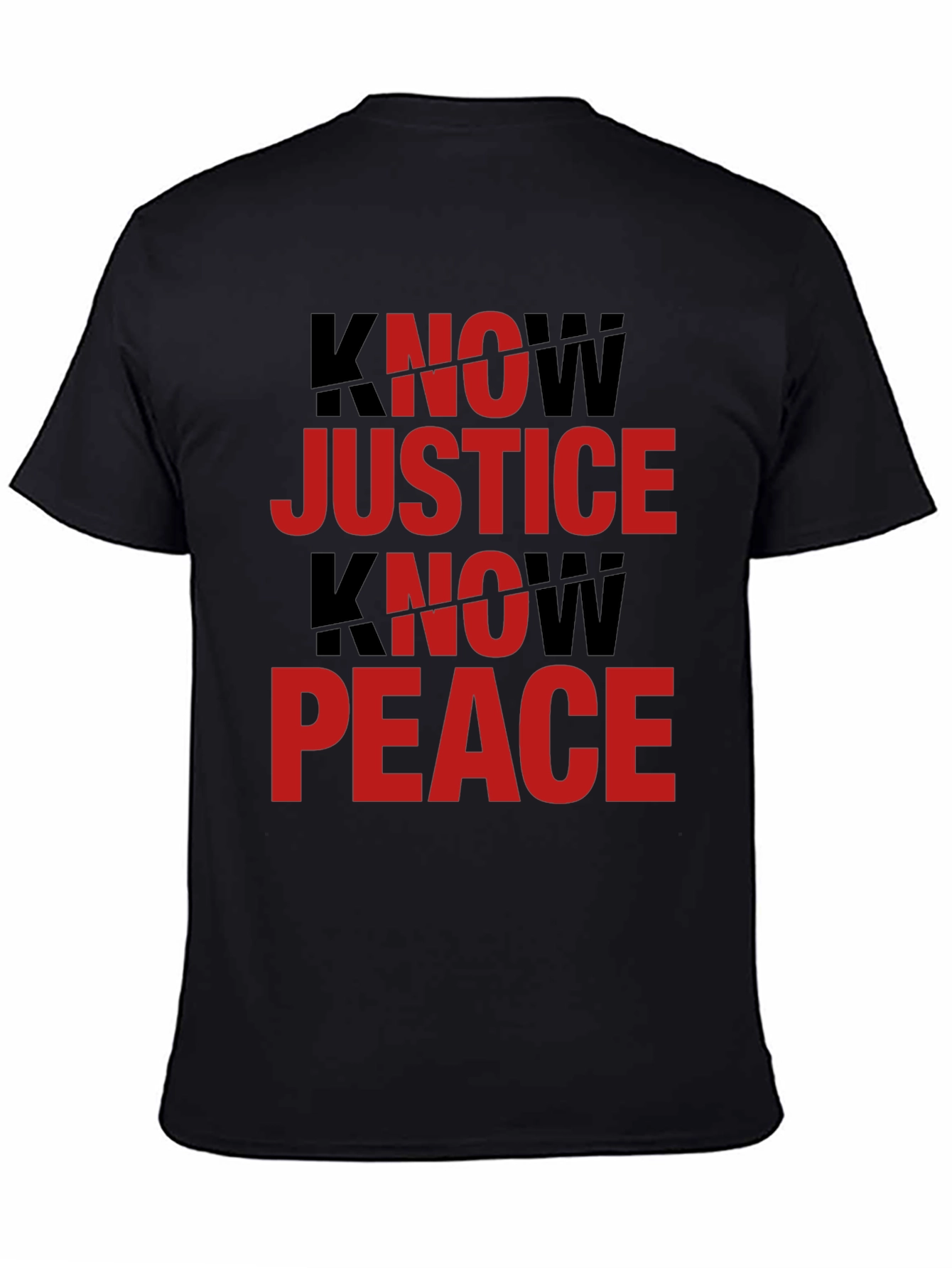 Know Justice Know Peace Graphic Tee - Black