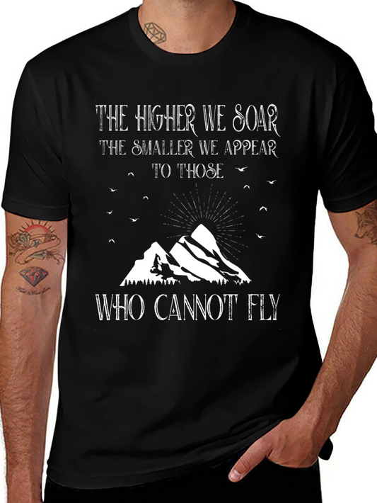 Soar Above T-Shirt - Inspiring Mountain Design