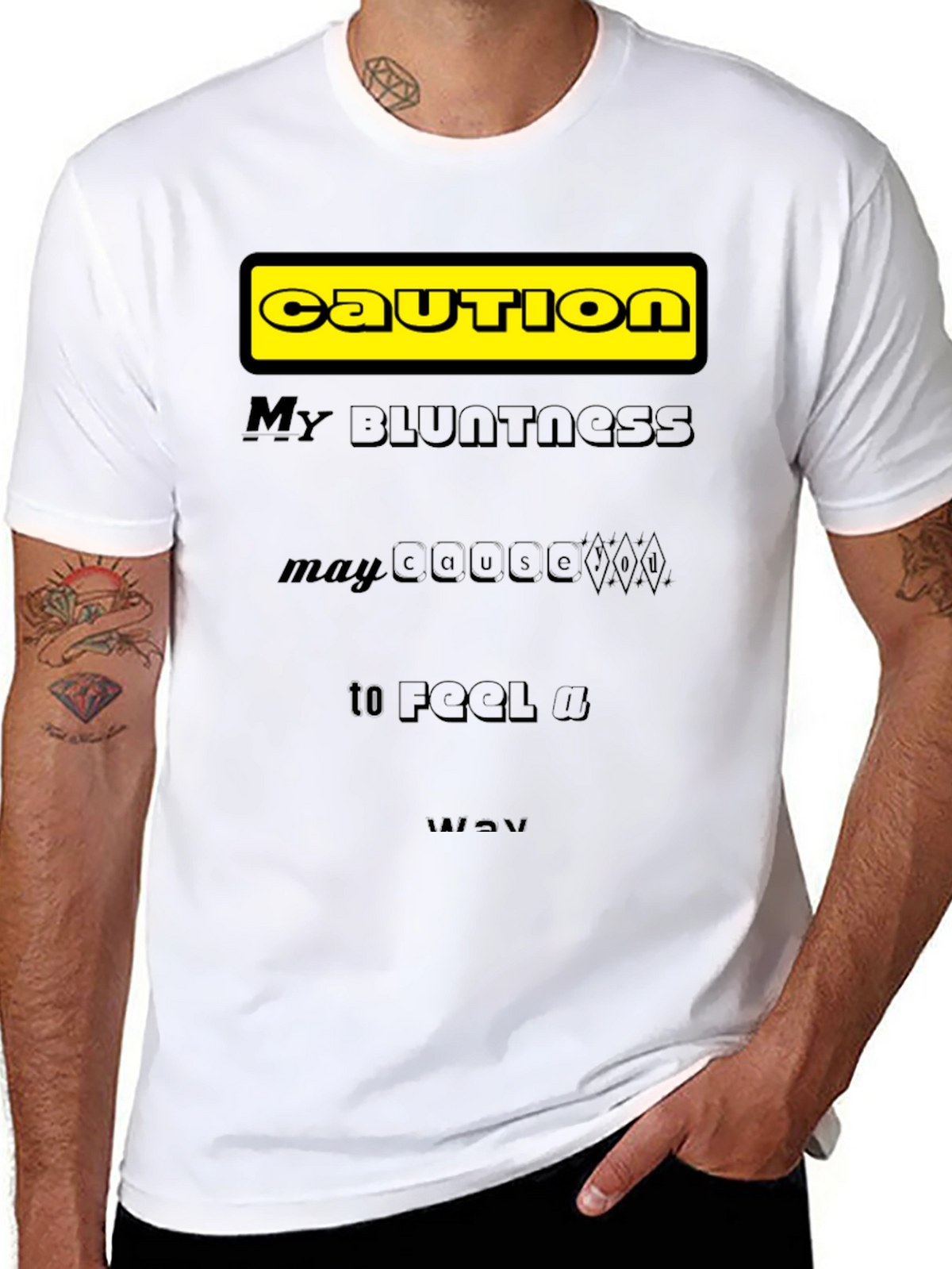 Caution: My Bluntness Black T-Shirt