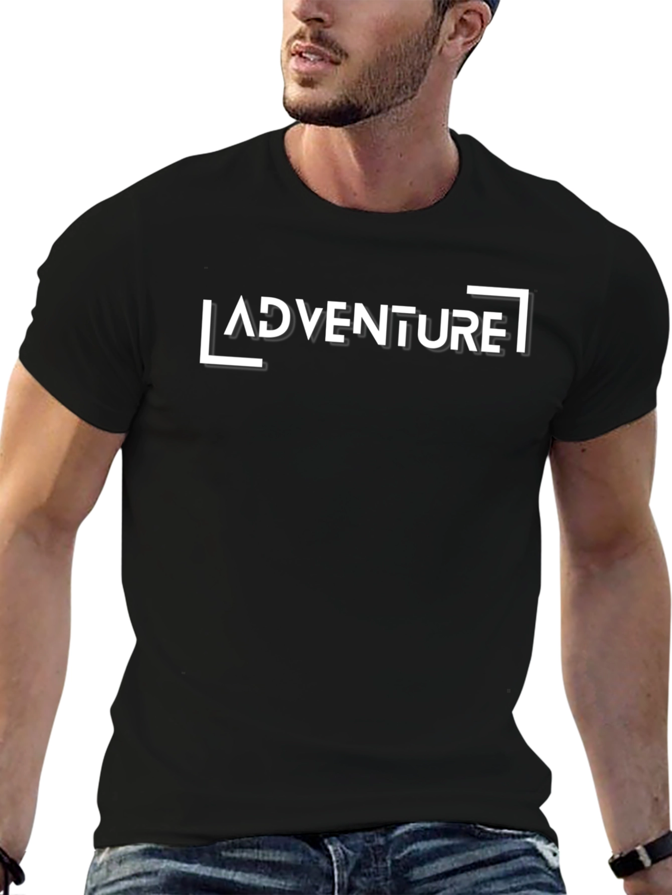 Adventure Graphic Print T-Shirt - Classic Black Tee