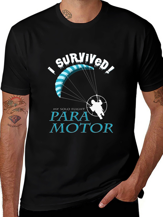 I Survived Solo Flight Paramotor T-Shirt