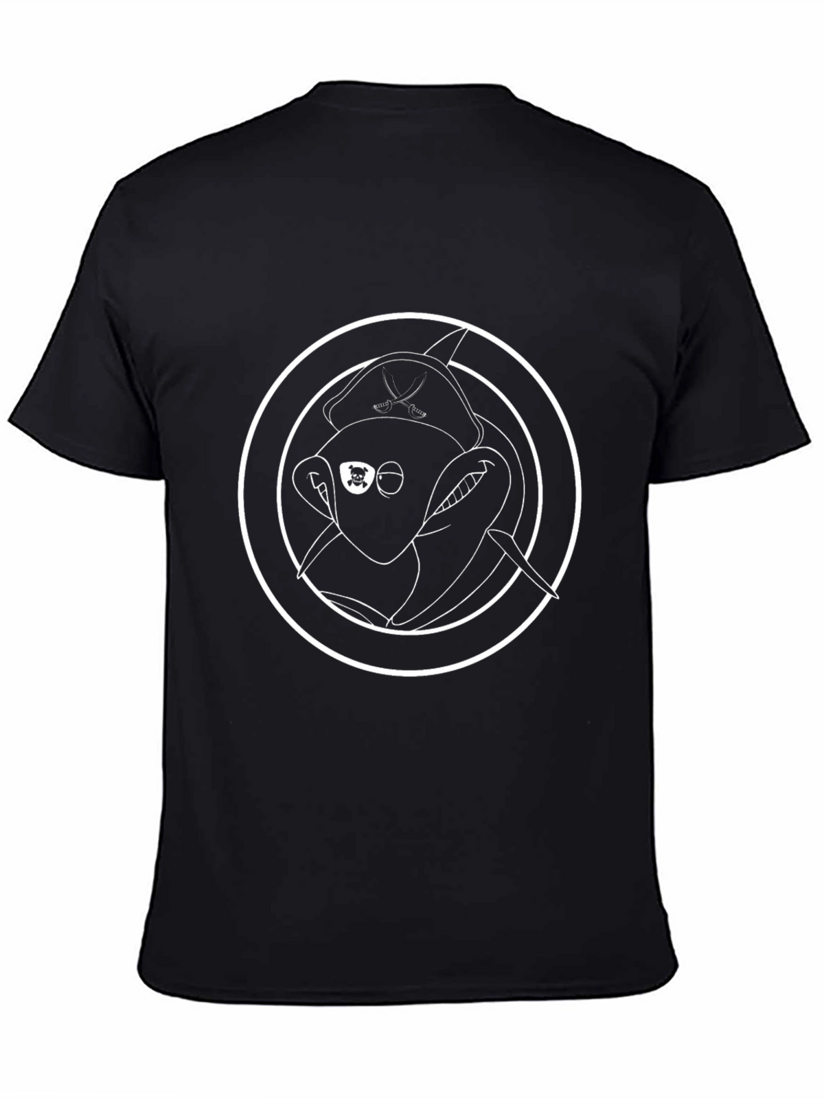 Pirate Monkey Graphic Black T-Shirt