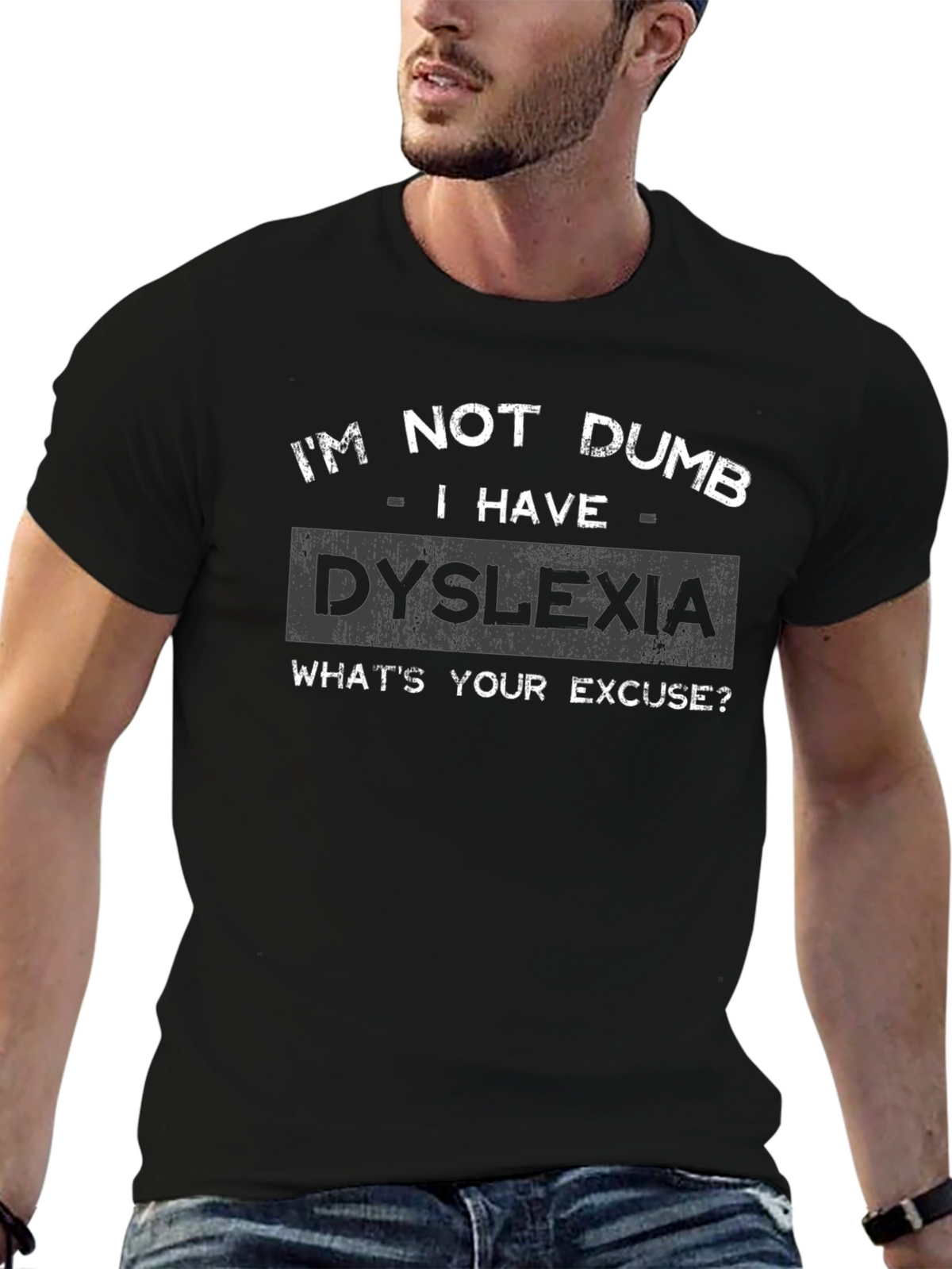 Im Not Dumb - Dyslexia Mens Black T-Shirt
