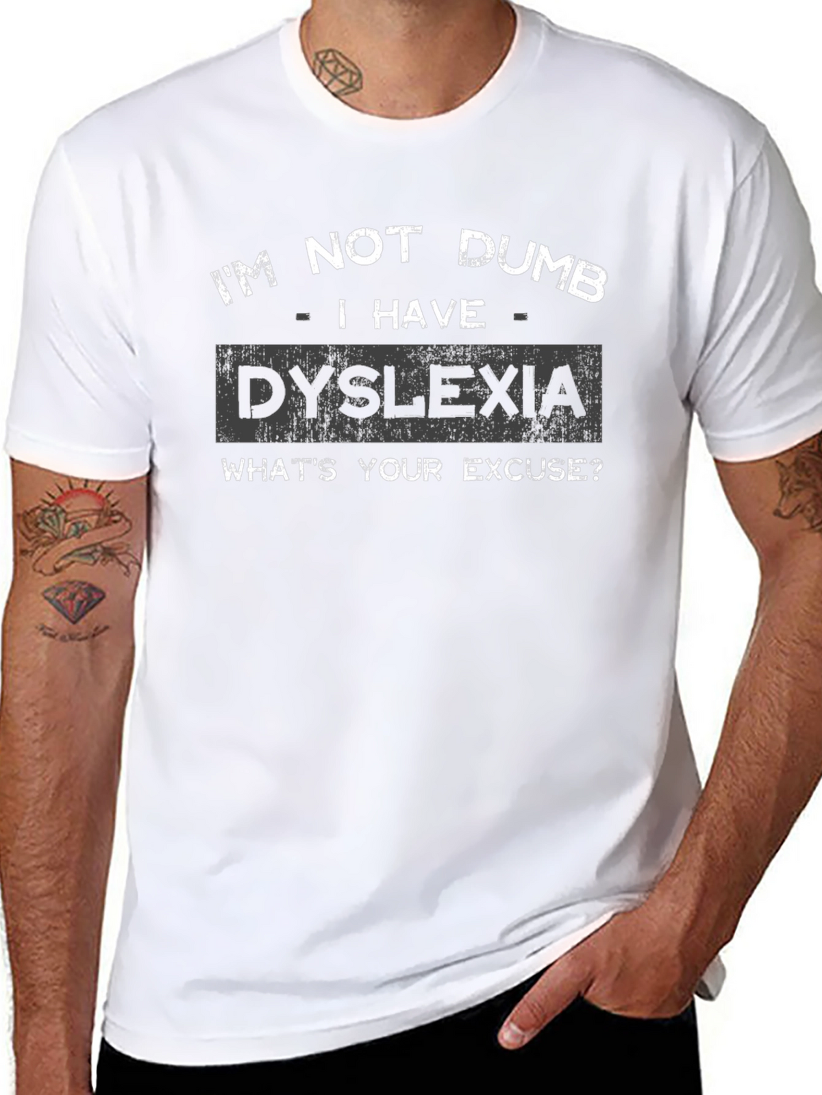 Im Not Dumb - Dyslexia Mens Black T-Shirt
