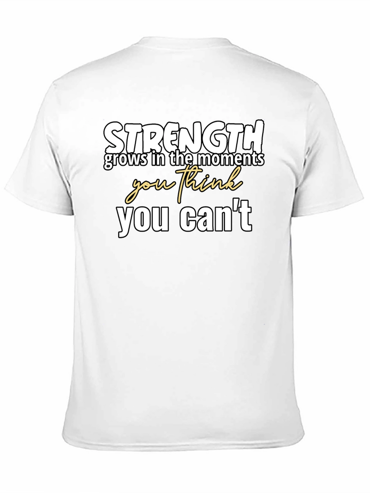 Strength Motivational Graphic Tee - Black