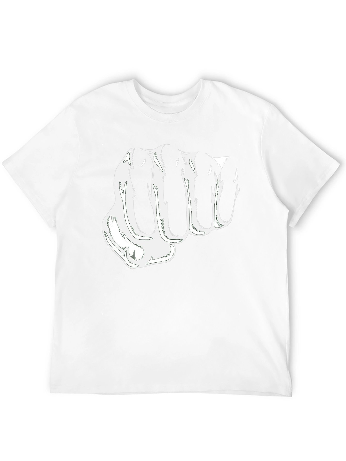 Fist Graphic Print Black T-Shirt