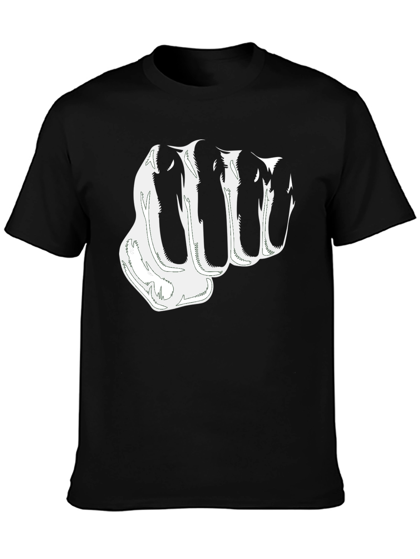 Fist Graphic Print Black T-Shirt