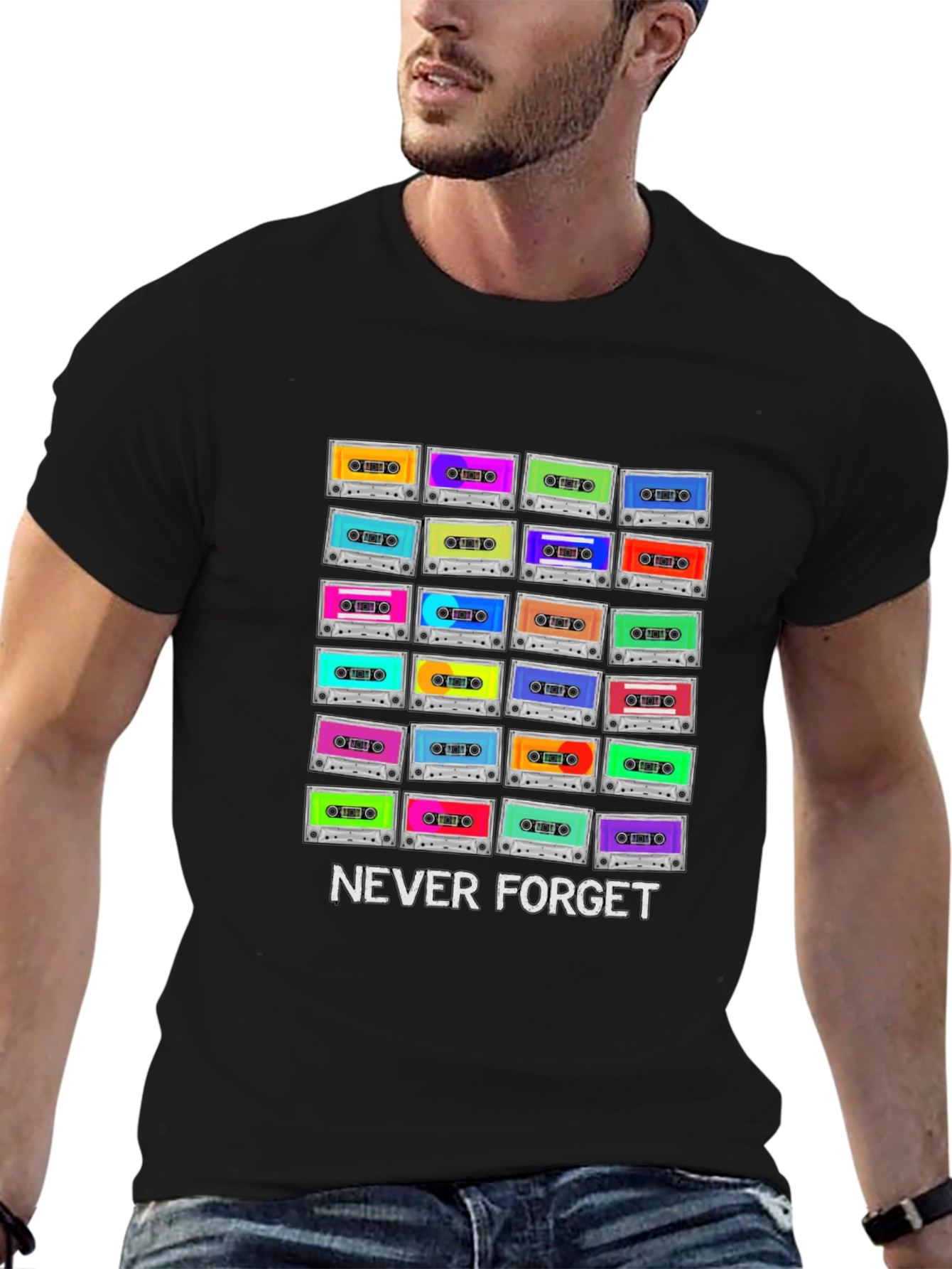 Retro Cassette Tape T-Shirt - Never Forget
