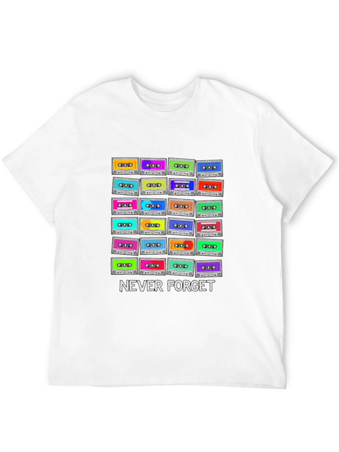 Retro Cassette Tape T-Shirt - Never Forget