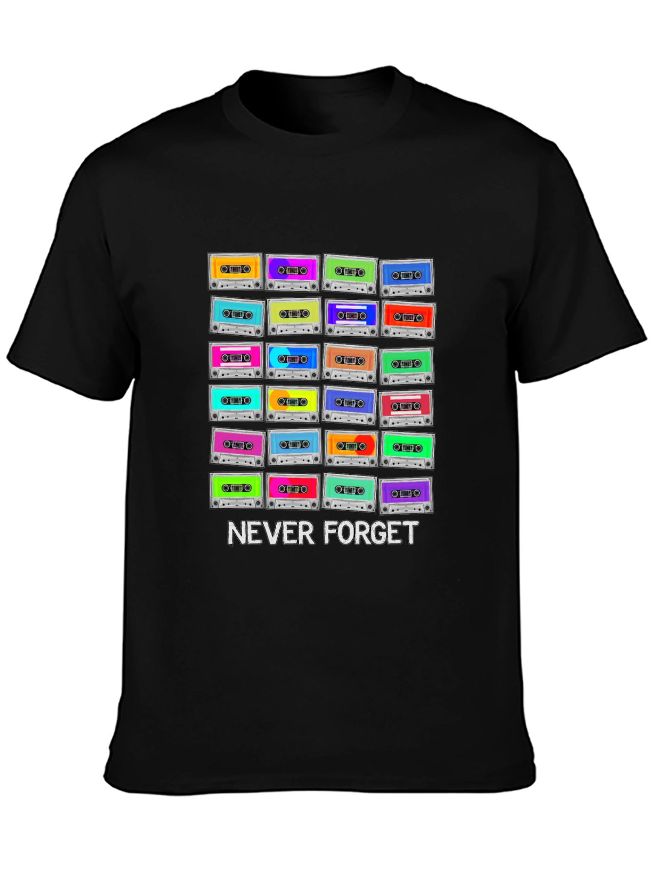 Retro Cassette Tape T-Shirt - Never Forget
