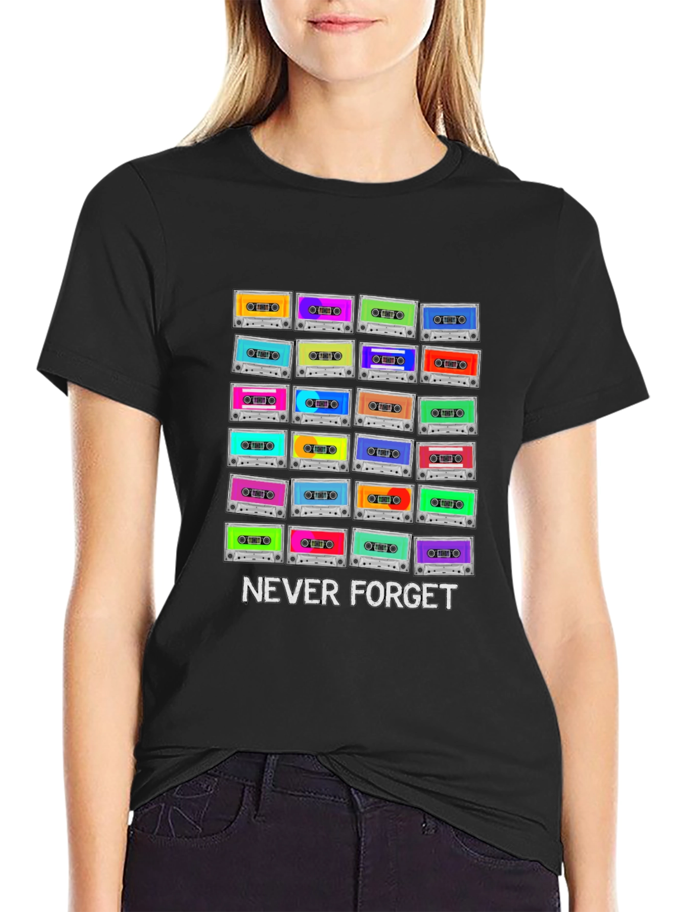 Retro Cassette Tape T-Shirt - Never Forget