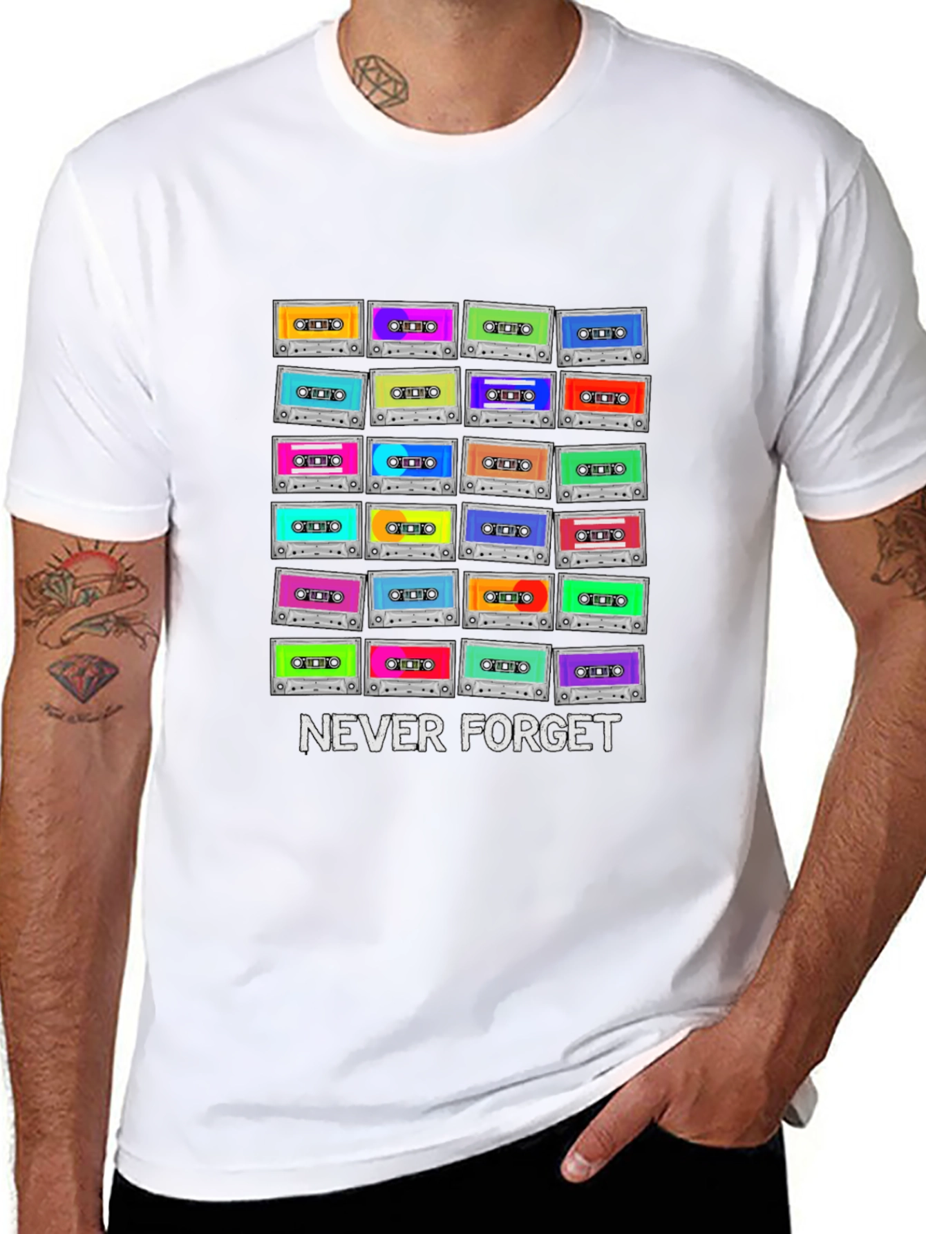 Retro Cassette Tape T-Shirt - Never Forget