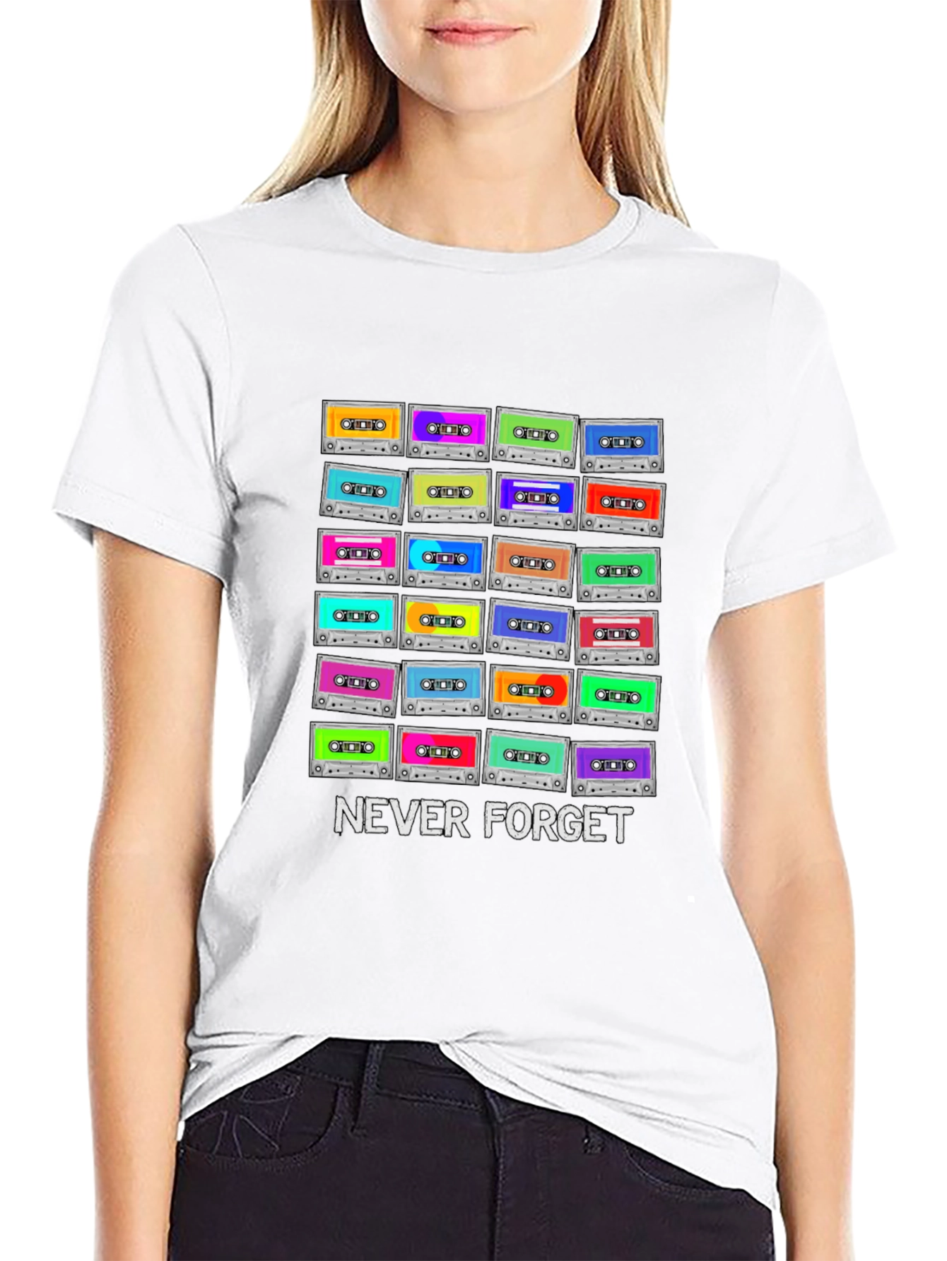 Retro Cassette Tape T-Shirt - Never Forget