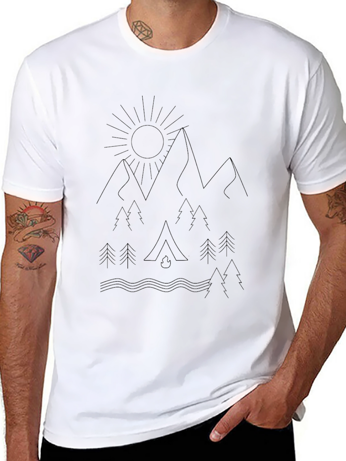 Natures Embrace Graphic Tee - Black