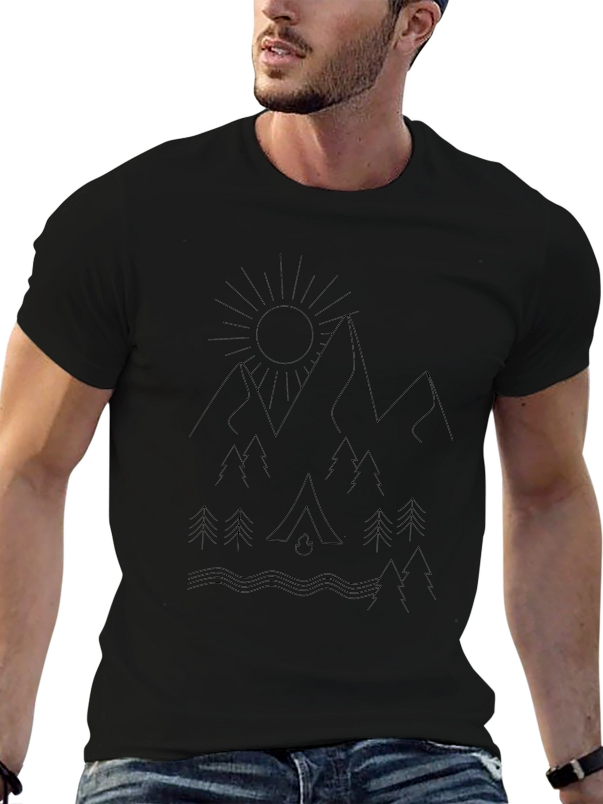 Natures Embrace Graphic Tee - Black