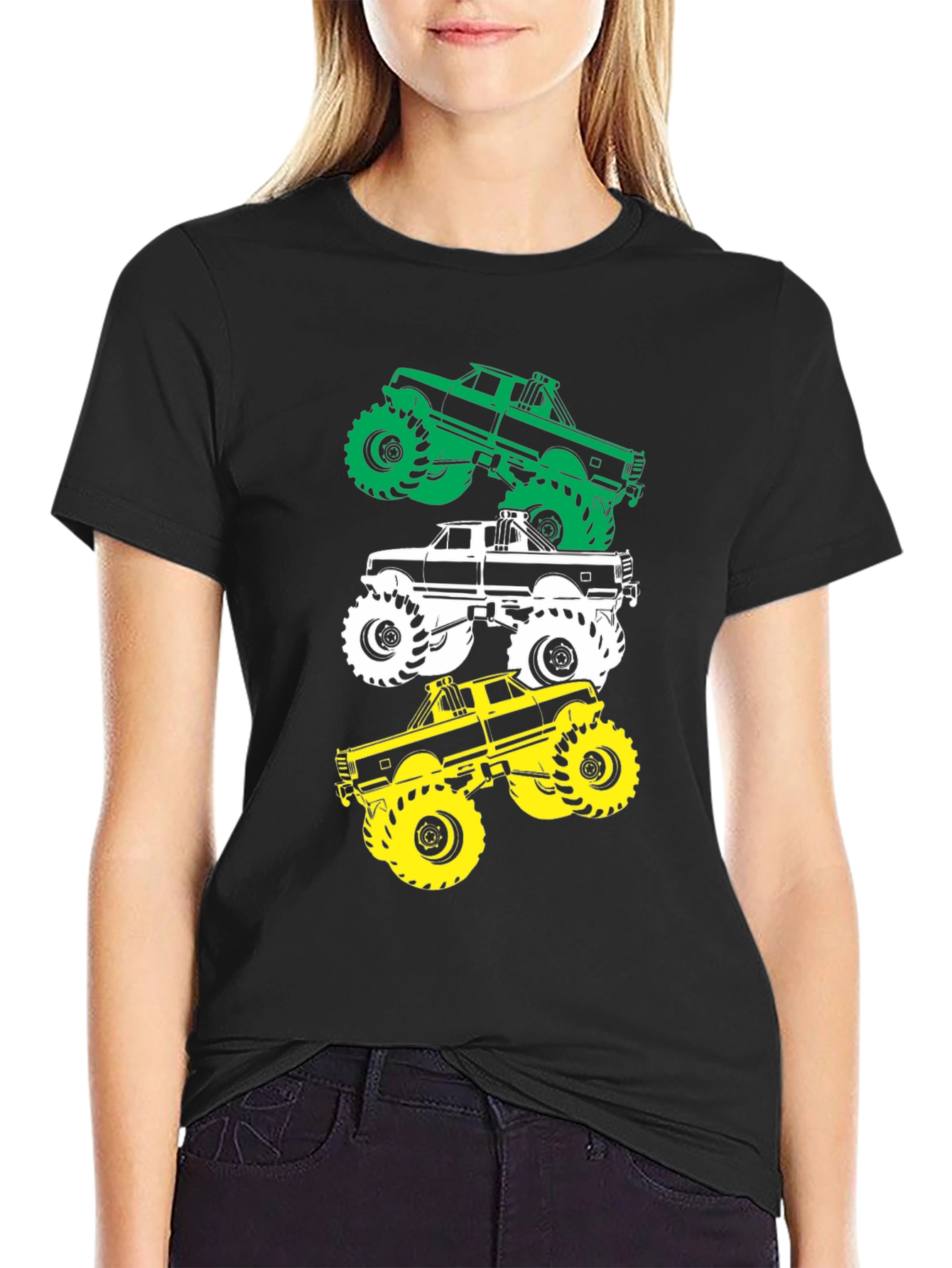 Monster Truck Graphic Tee - Black Cotton