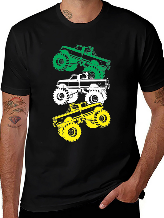 Monster Truck Graphic Tee - Black Cotton