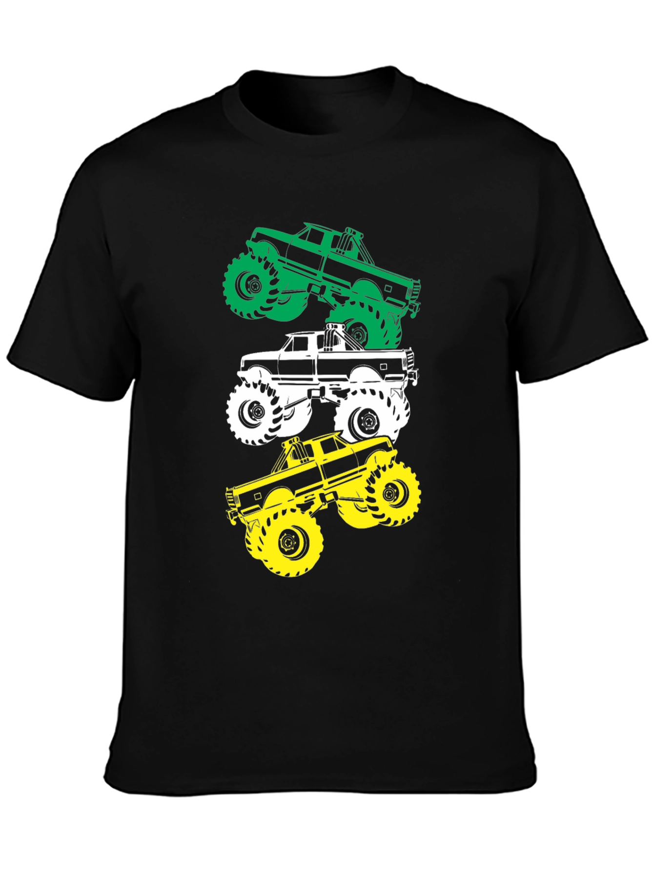 Monster Truck Graphic Tee - Black Cotton