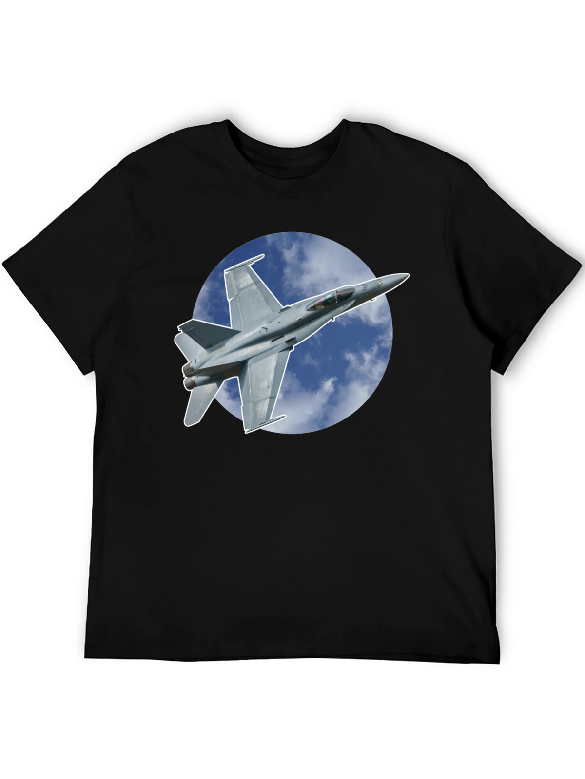 Jet Fighter Graphic Black T-Shirt