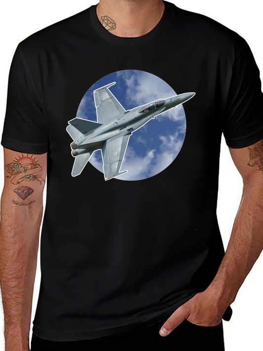 Jet Fighter Graphic Black T-Shirt