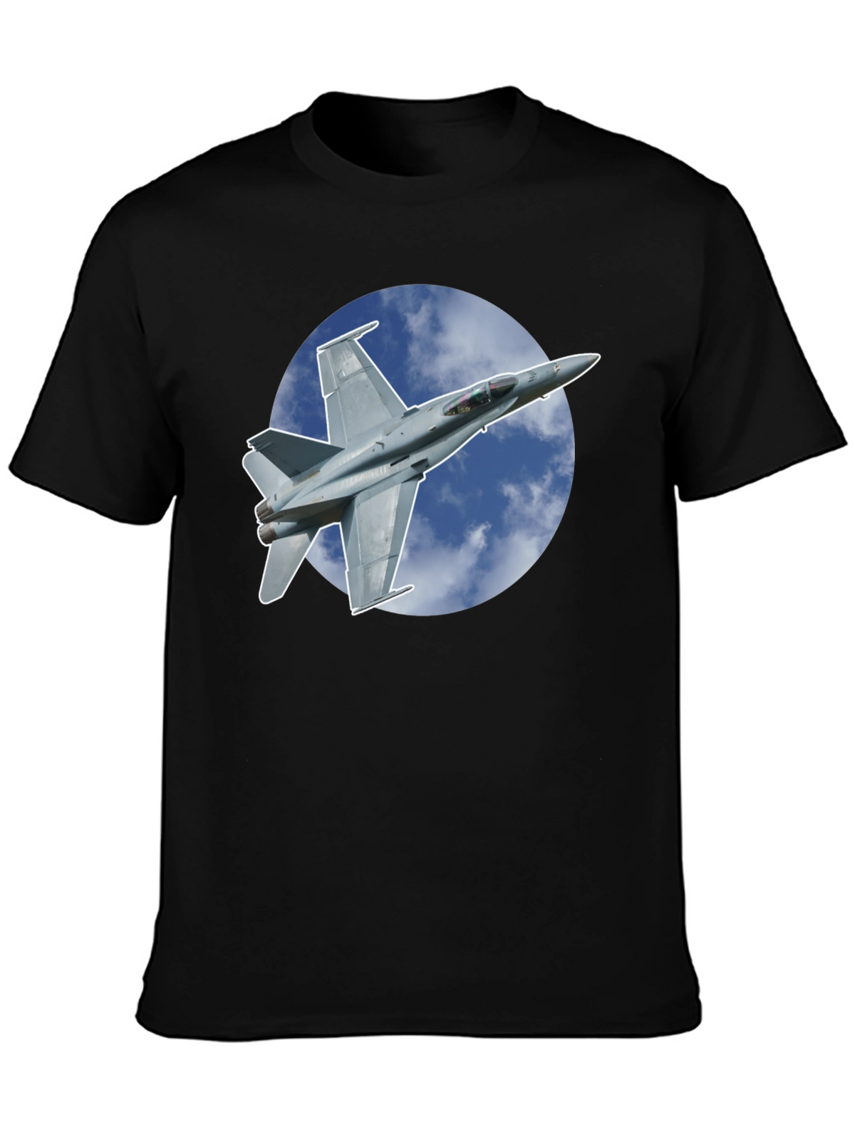 Jet Fighter Graphic Black T-Shirt