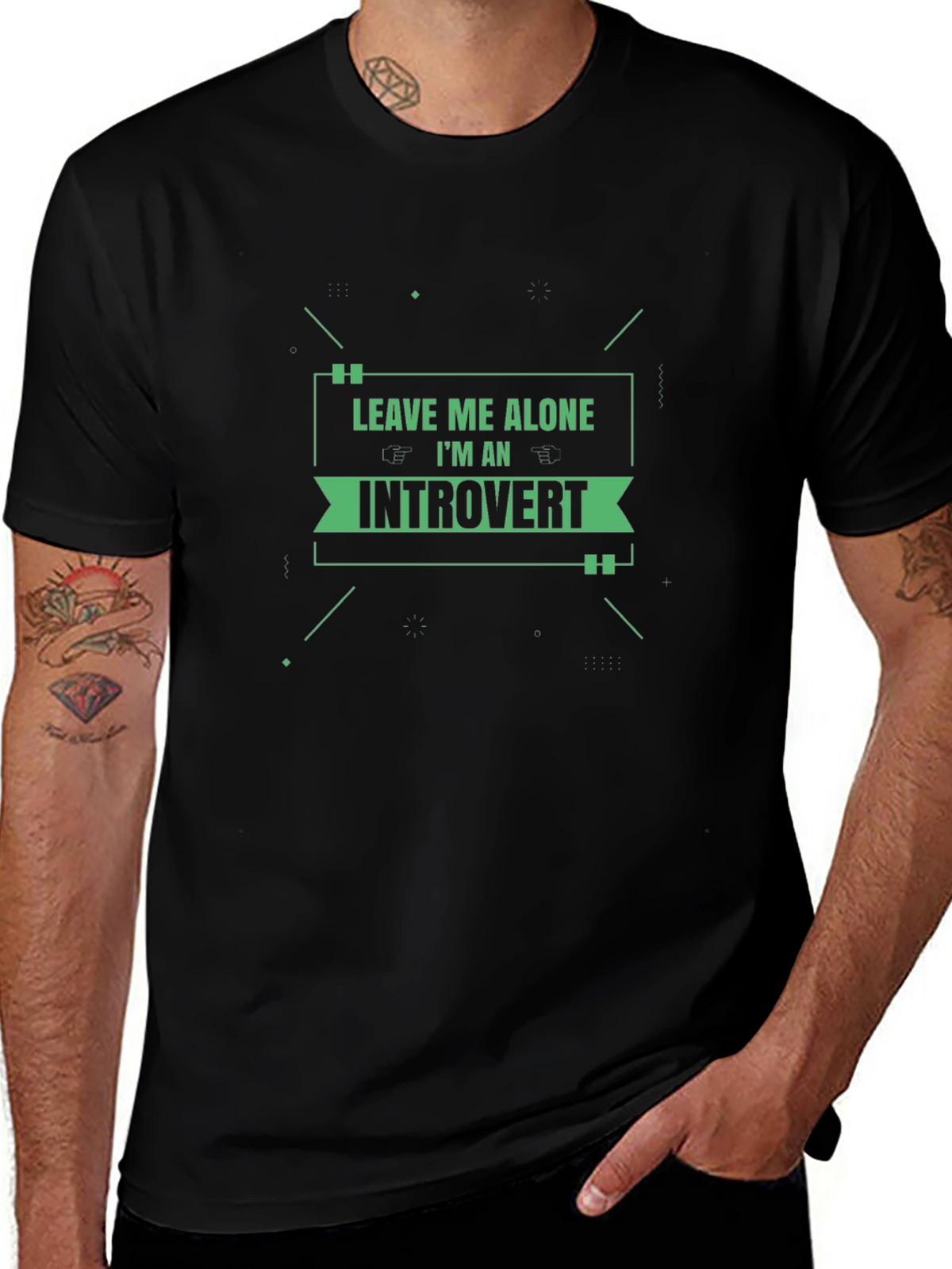 Leave Me Alone Introvert T-Shirt - Comfy Black Tee