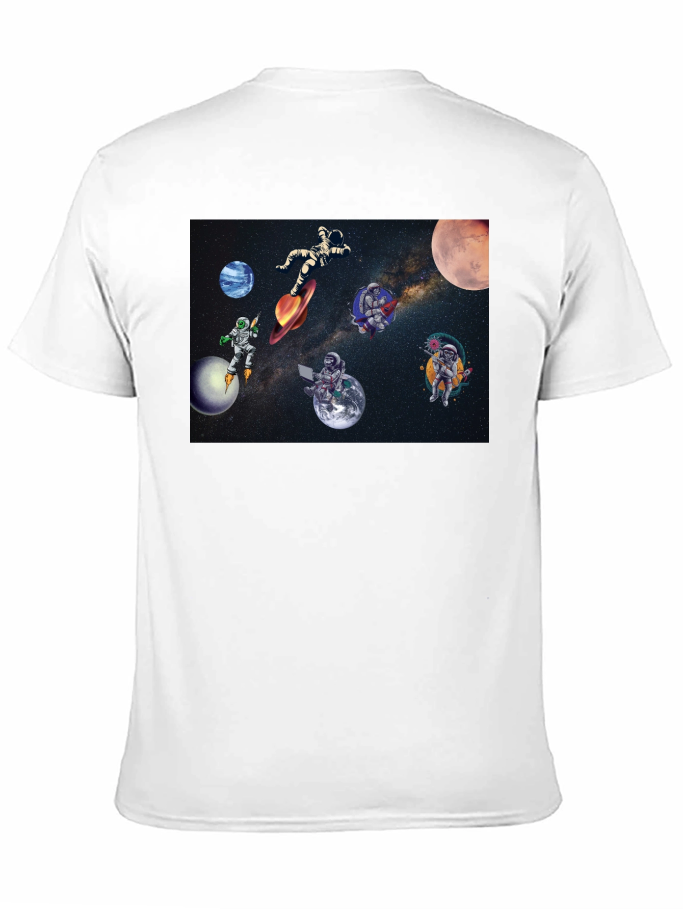 Astronaut Galaxy Black T-Shirt