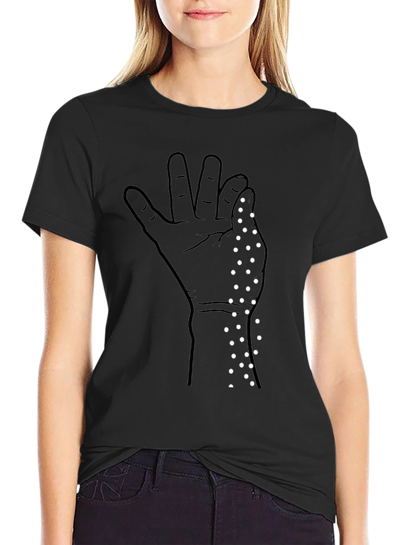 Salt Bae Hand Gesture Graphic Tee - Black