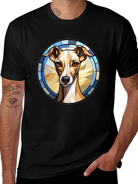 Dog Stained Glass Style Graphic Tee
