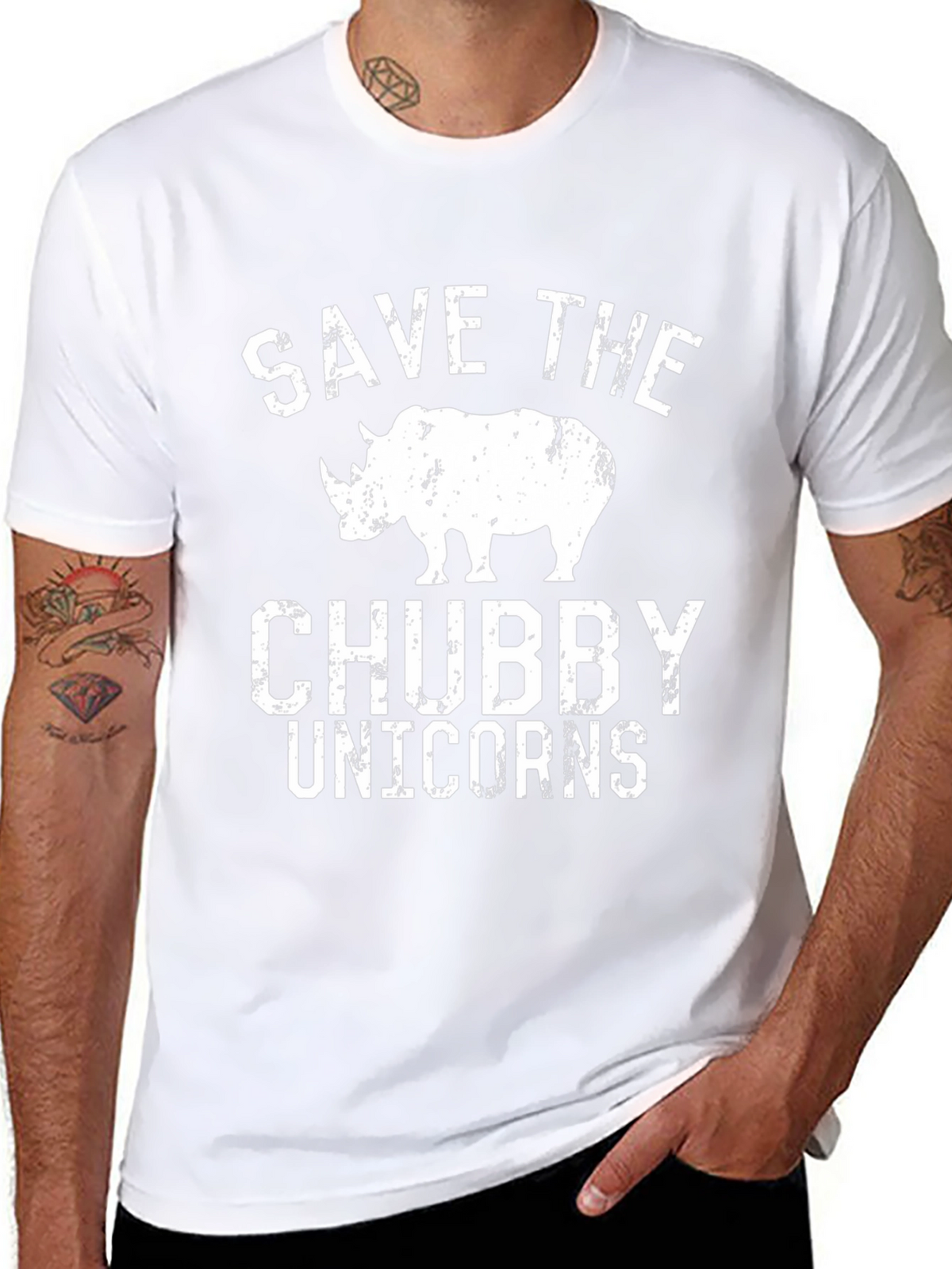 Save the Chubby Unicorns Graphic Tee