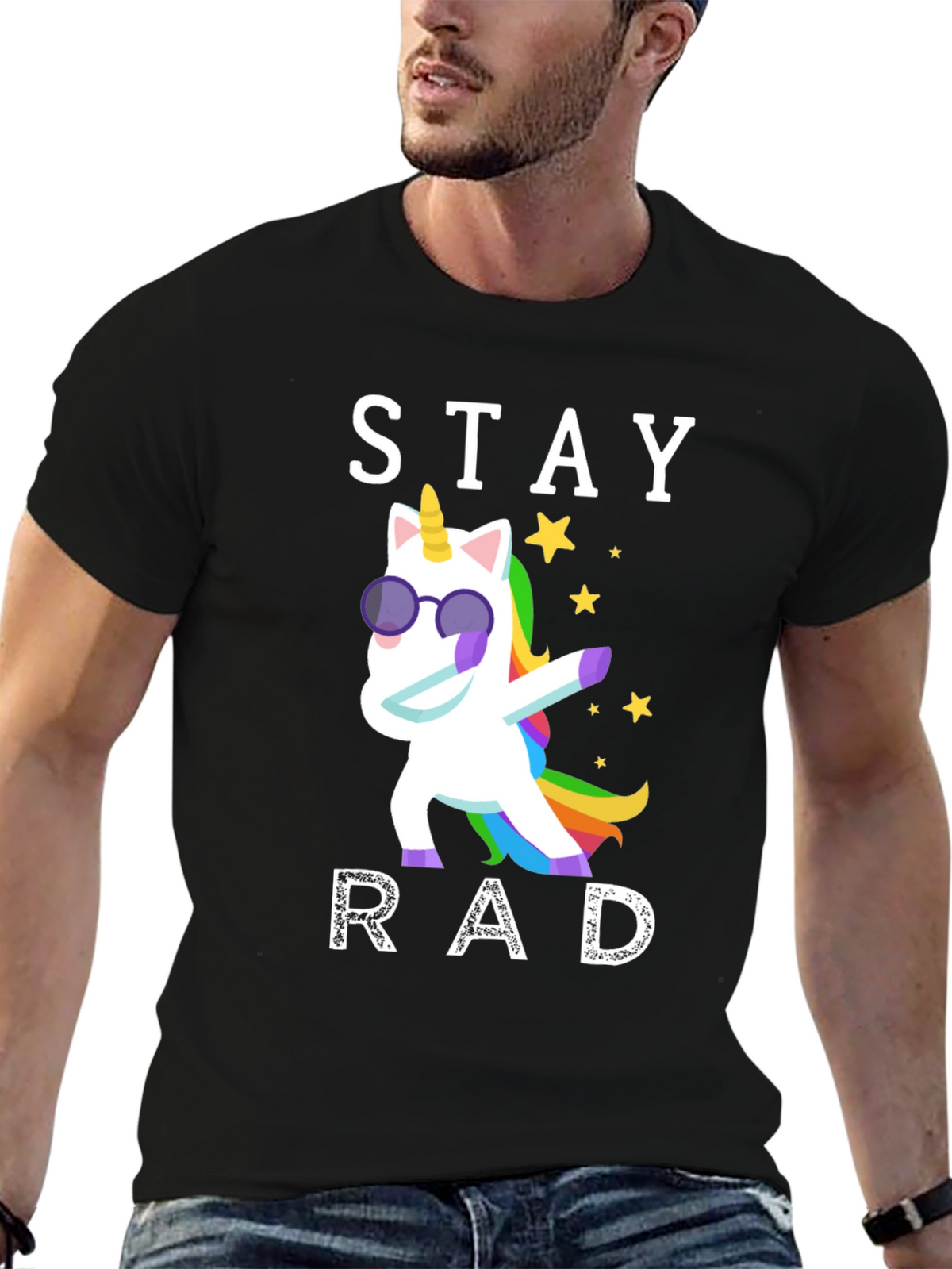 Stay Rad Unicorn Graphic T-Shirt