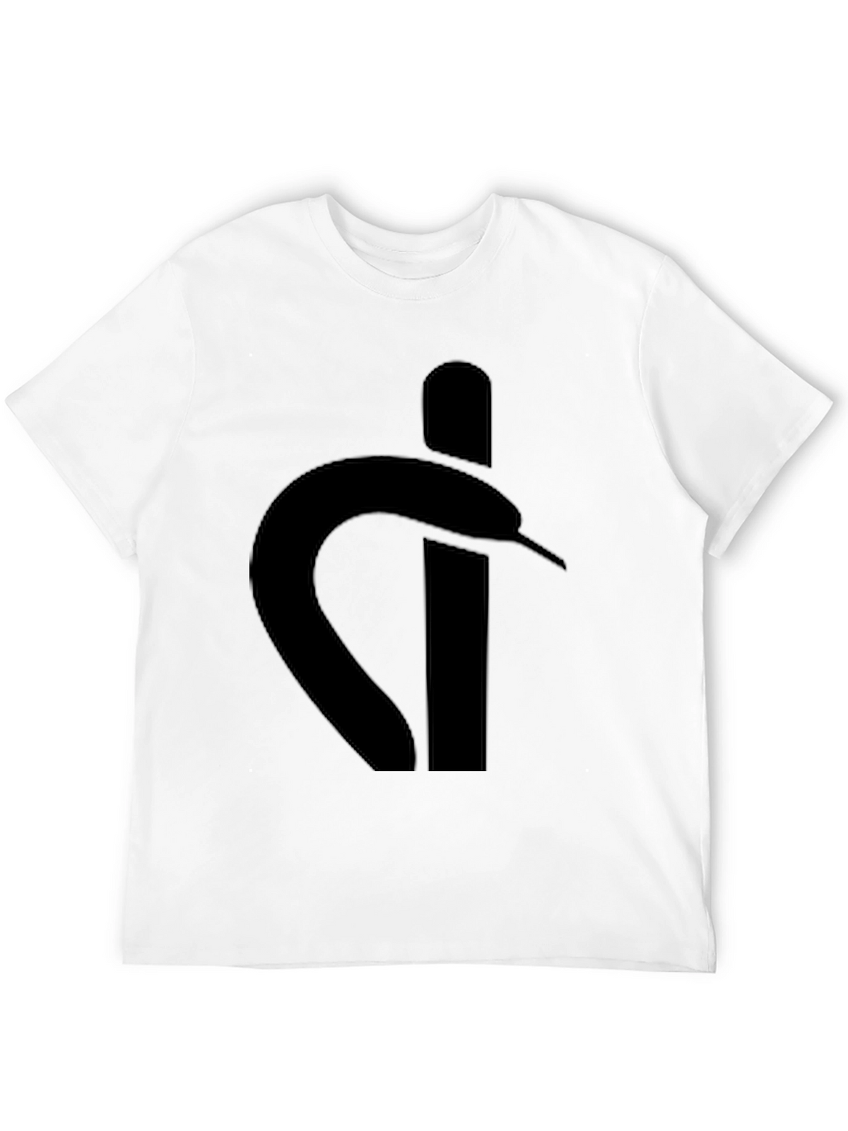 Stylish Black Graphic Tee - Snake Logo