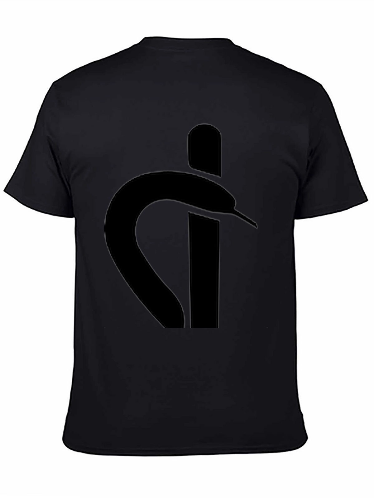 Stylish Black Graphic Tee - Snake Logo