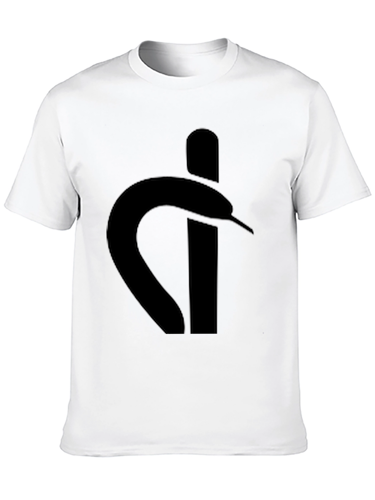 Stylish Black Graphic Tee - Snake Logo