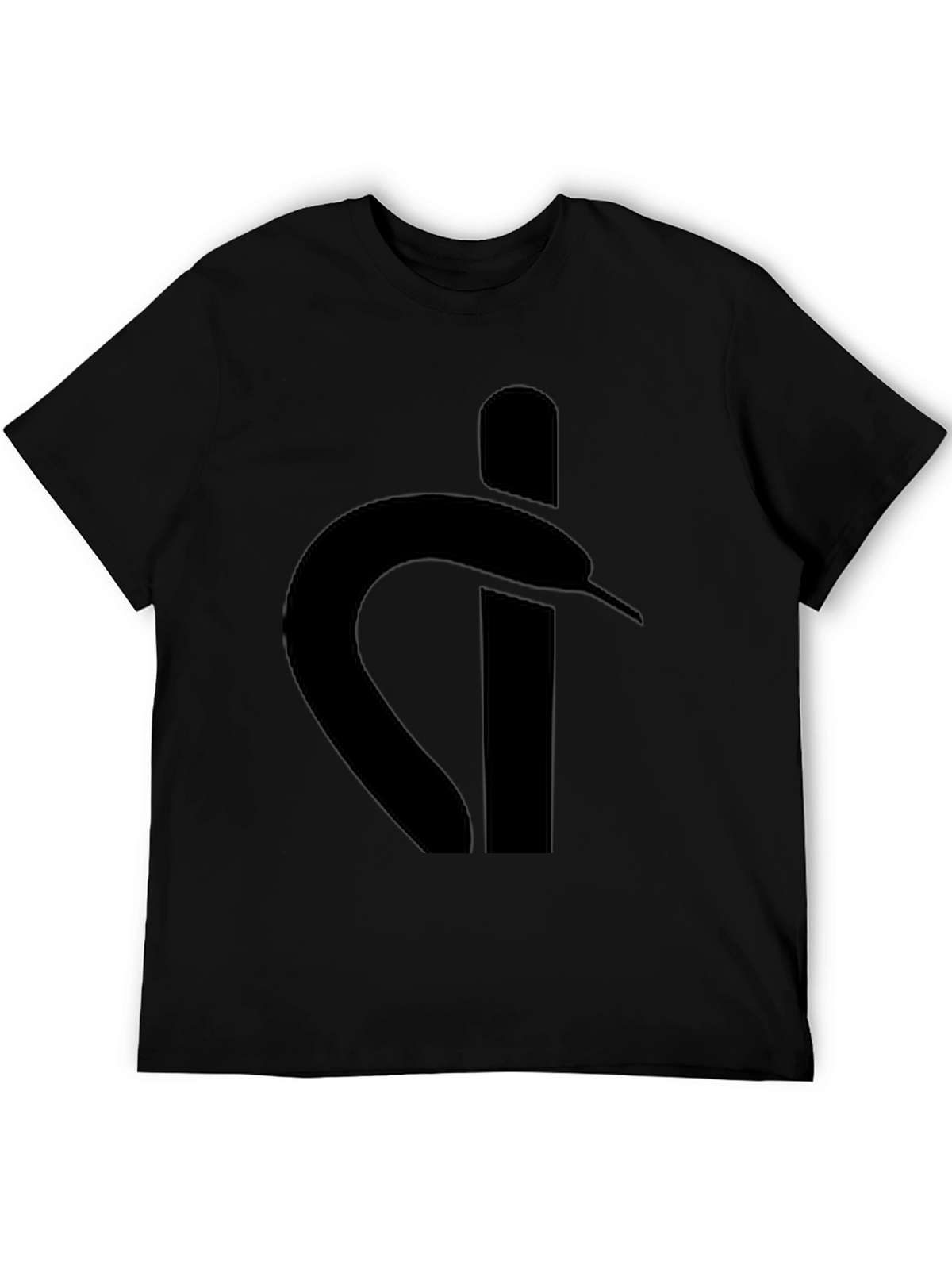 Stylish Black Graphic Tee - Snake Logo