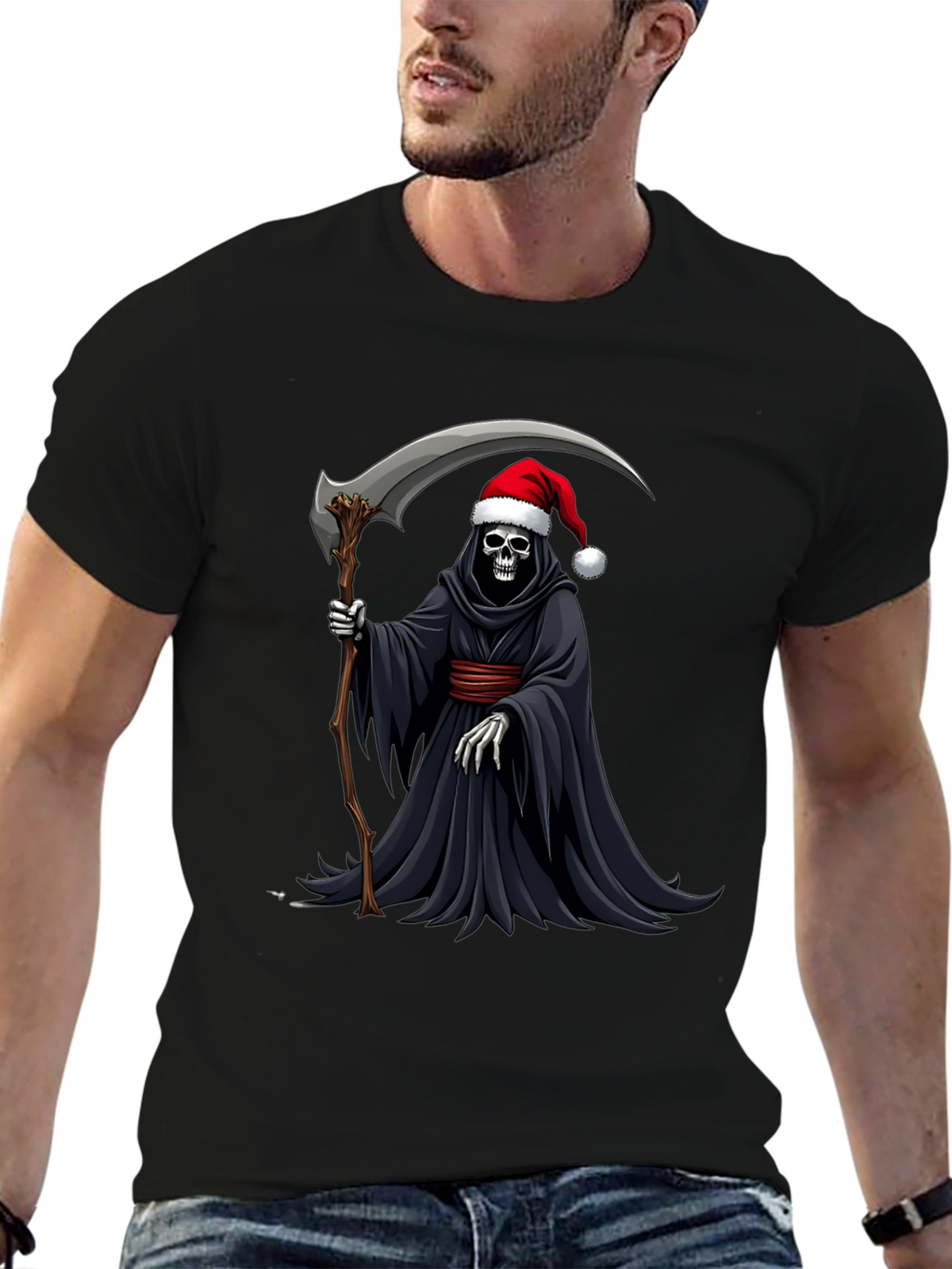 Grim Reaper Santa T-Shirt - Holiday Death
